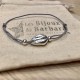 Bracelet Kiaora cauri plaqué argent cordon gris