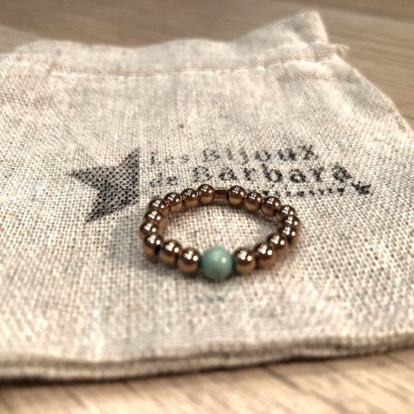 Bague turquoise rose gold