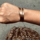 Bracelet jonc acier inoxydable argenté GM