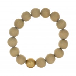Bracelet BOUDDHISTE CHIC perles bois et cristal doré