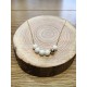 Collier collection STONE ras de cou plaqué or perles céramique blanc